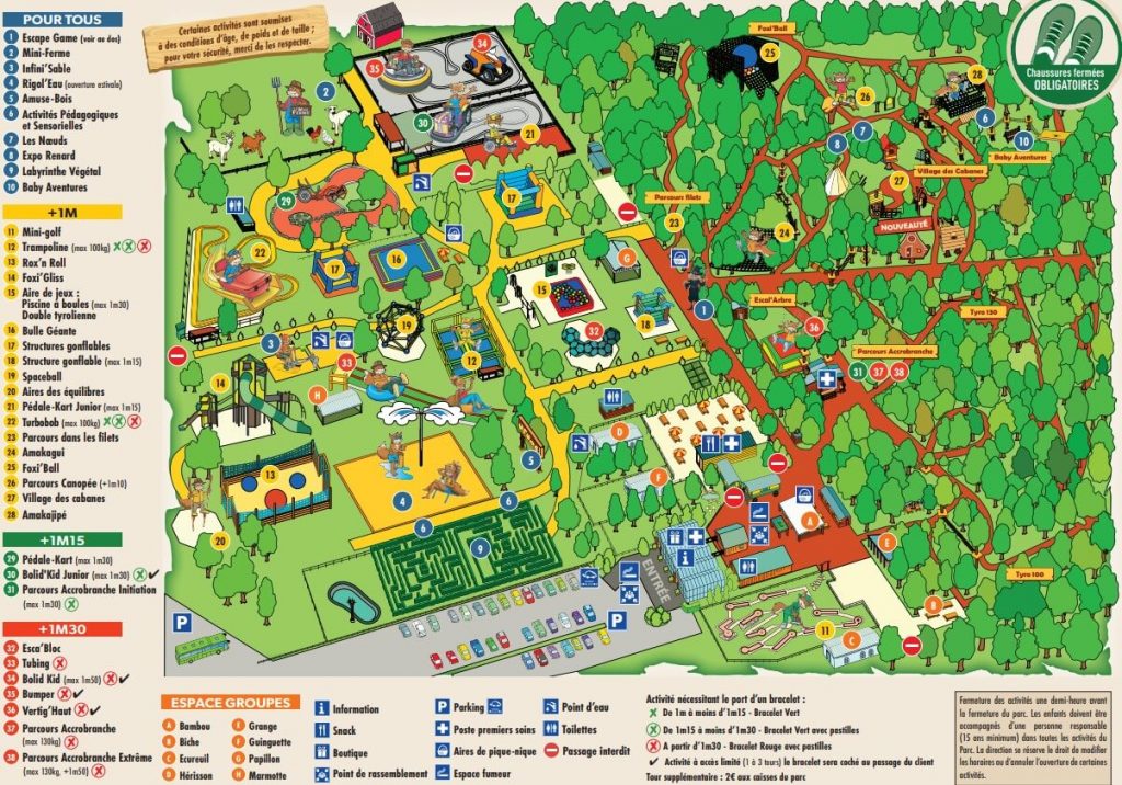 Parc Aventure Land plan